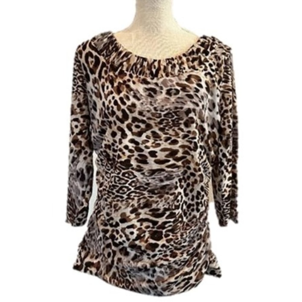 JW STYLE Pretty Leopard Print Top